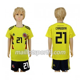 Maillot de Foot Colombie Cardona 21 Enfant Domicile Coupe du monde 2018